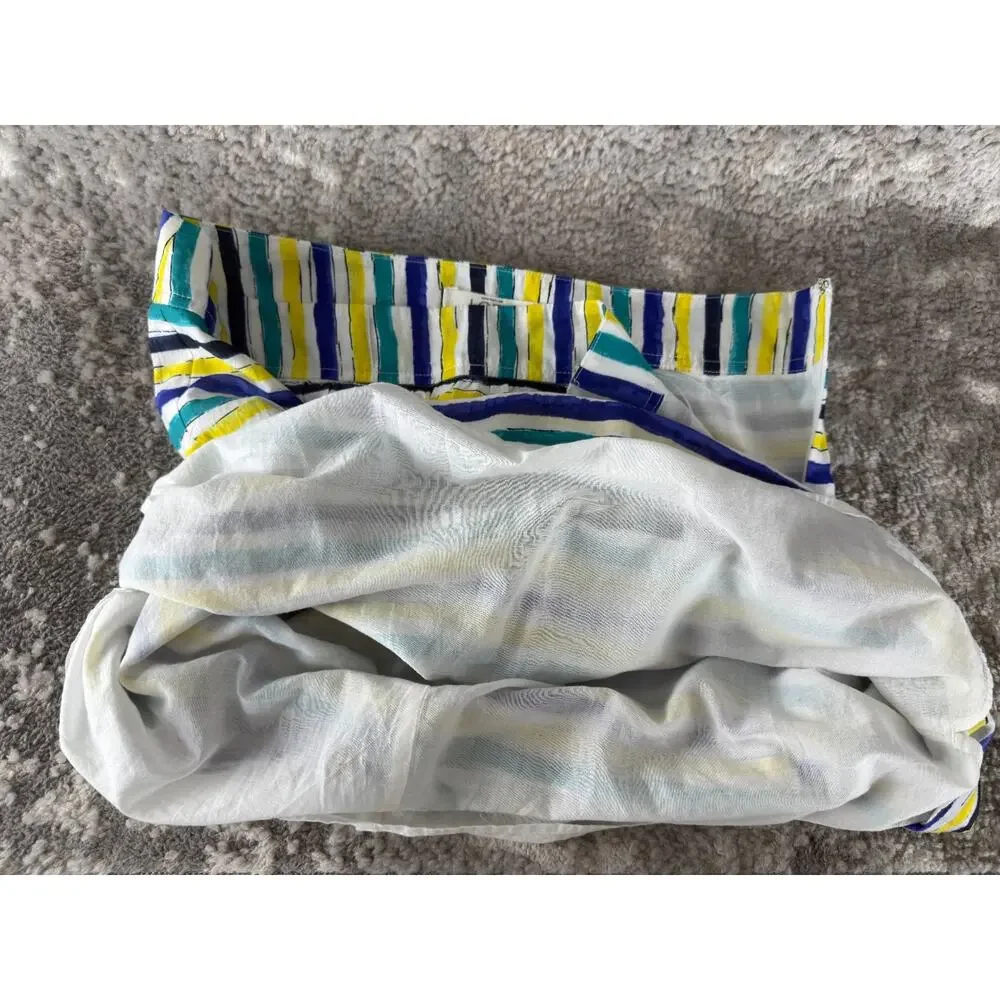 Ann Taylor LOFT‎ Size 8 Striped Casual A Line Mini Skirt Colorful Zip Lined